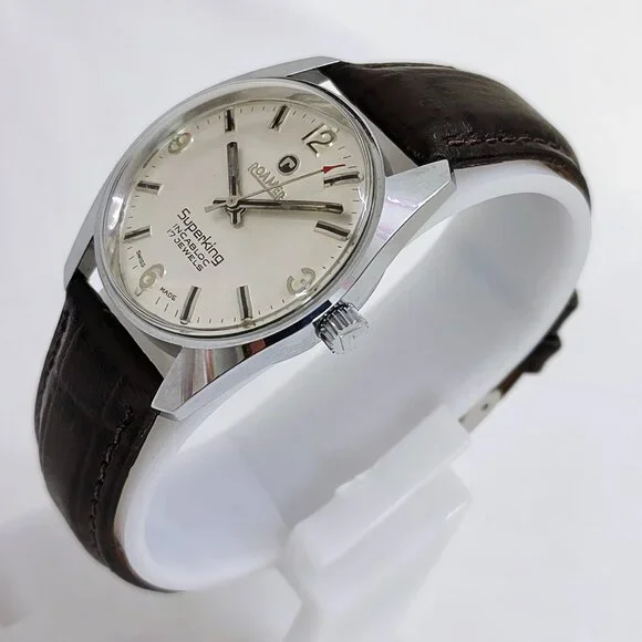 Vintage ROAMER SUPERKING INCABLOC 17-Jewels 100% Genuine 70s Made Swiss Watch